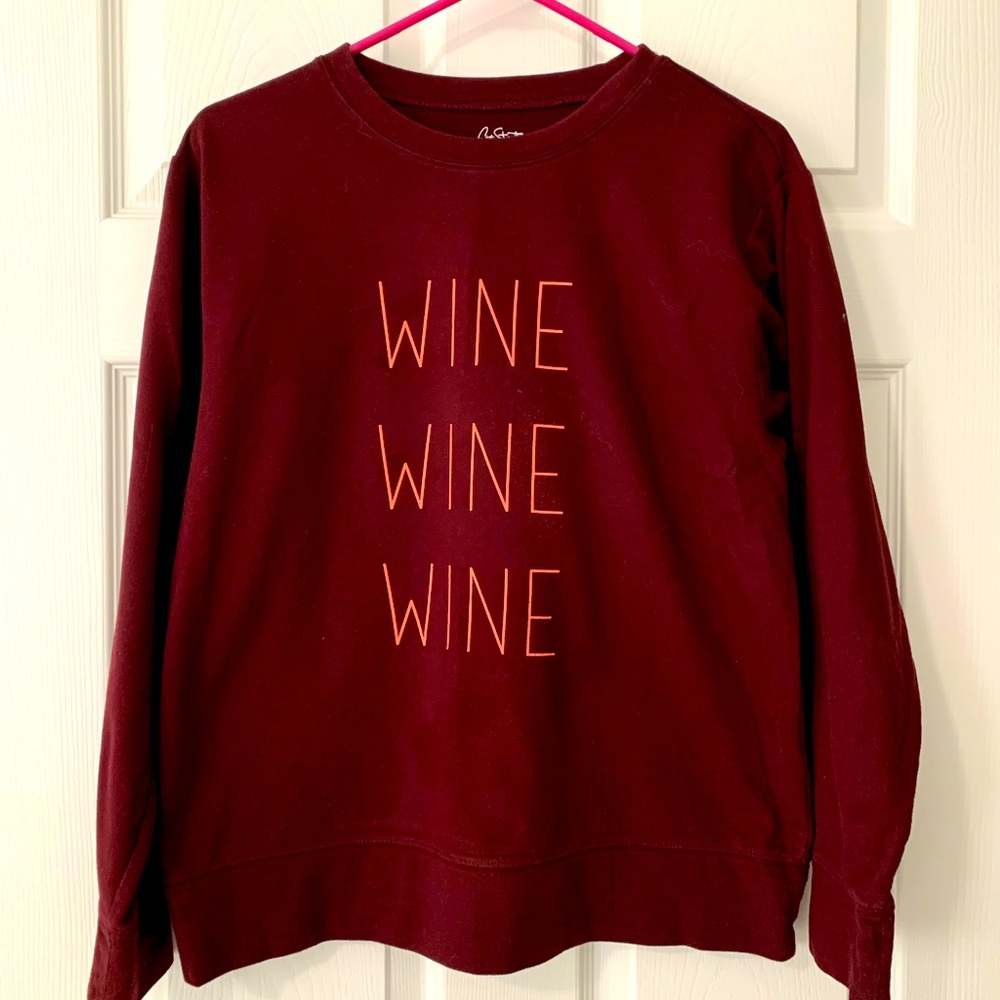 City Streets Wine Red Sweatshirt